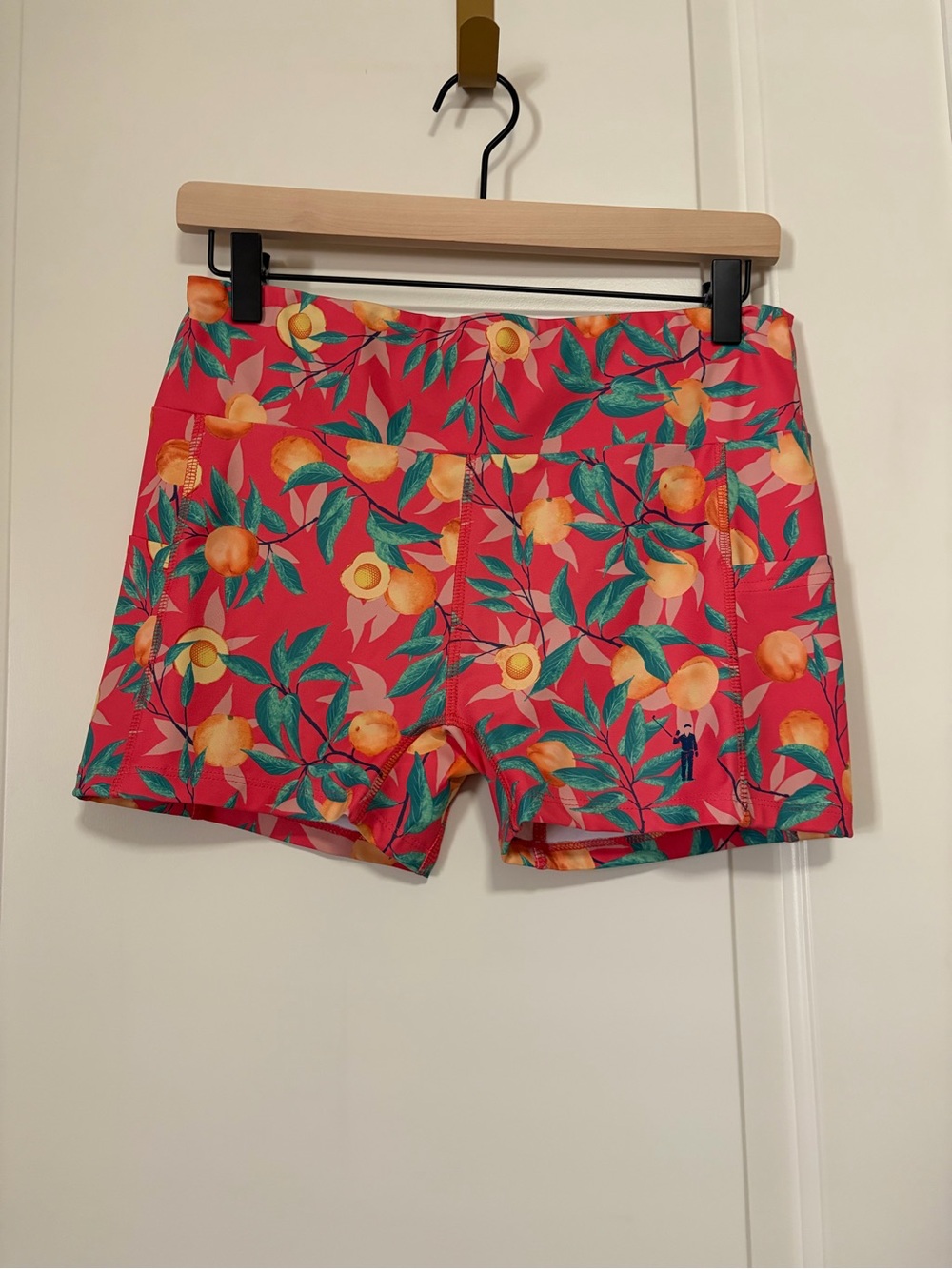 🍑⛳️William Murray Golf Coral Pink Tropical Peaches Athletic Shorts⛳️🍑